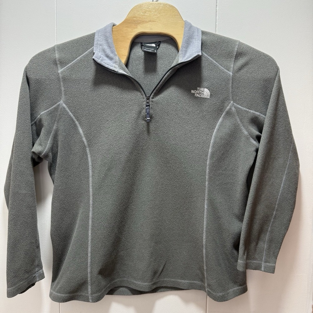 The North Face TNF TKA Glaciar 1/4 Zip Fleece Sweater Women's XL Gorpcore Gray